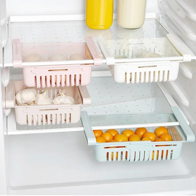 Fridge Storage Basket Adjustable
